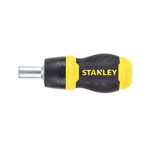 Stanley Multibit Ratchet Stubby Screwdriver and 6 Bits | STA066358