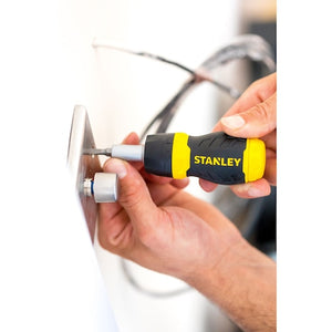 Stanley Multibit Ratchet Stubby Screwdriver and 6 Bits | STA066358