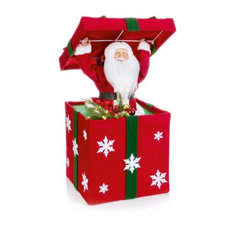 Premier Battery Operated LED Lit Plush Musical Santa in Giftbox - 65cm