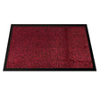 Red and black entrance doormat with textured dust control surface, 40cm x 60cm Dosco Ultimat design