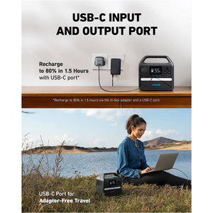 Anker Portable Power Station 256Wh, 521 200w 5 Port Powerbank ( Backup Battery ) | A1720211
