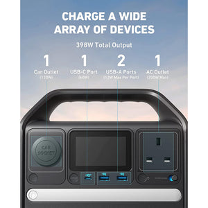 Anker Portable Power Station 256Wh, 521 200w 5 Port Powerbank ( Backup Battery ) | A1720211