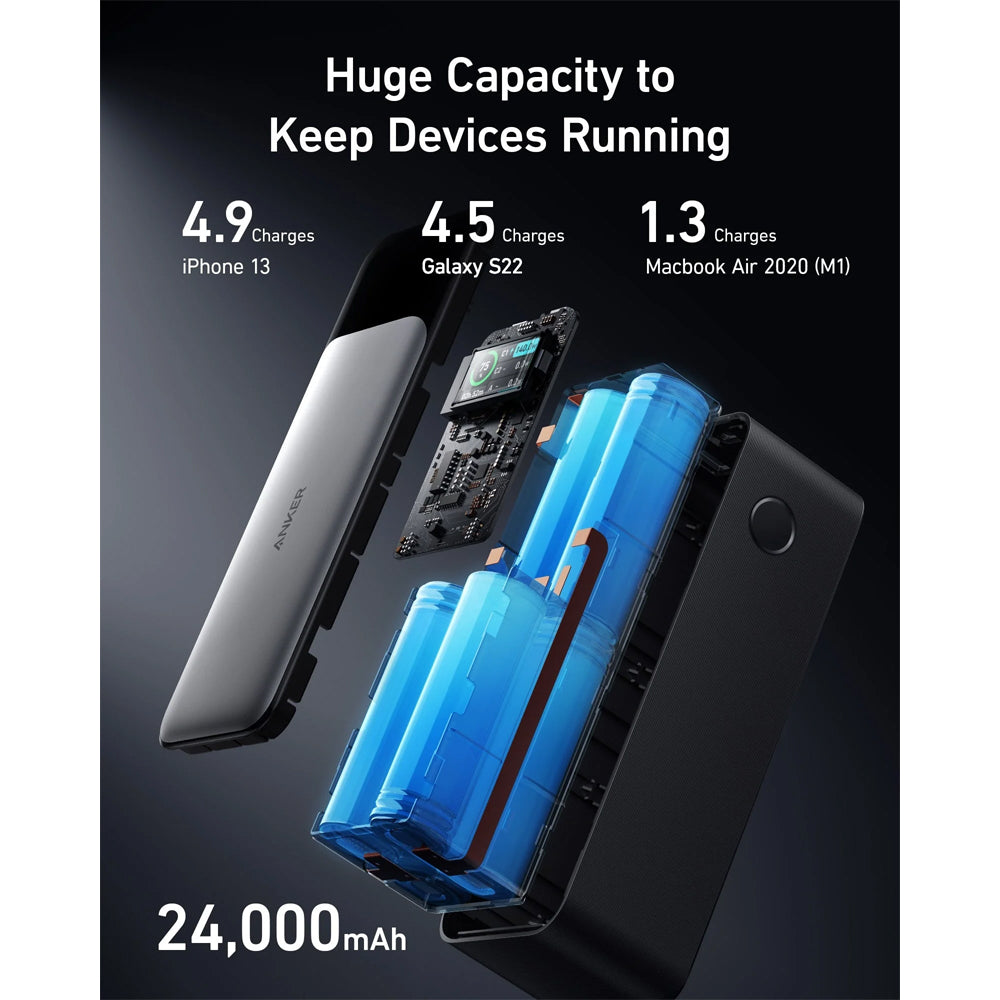 Anker 737 PowerCore 24000mAh 140W Power Bank | A1289011 – Heavins Anker 737 PowerCore 24000mAh 140W Power Bank | A1289011 – Heavins