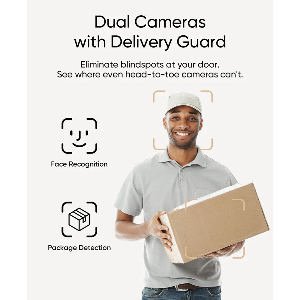 Eufy E340 Video Doorbell 2K Dual Camera Colour Night Vision + Chime  - Black | E8214311