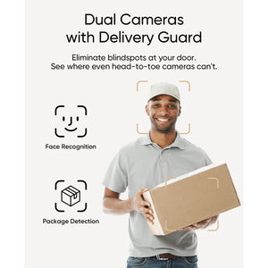 Eufy E340 Video Doorbell 2K Dual Camera Colour Night Vision + Chime  - Black | E8214311