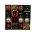 Decoris Red, Green &amp; Gold Shatterproof Bauble Mix - Pack of 46