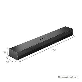 LG 2.0 Channel Sound Bar - Black | US20A.CGBRLLK
