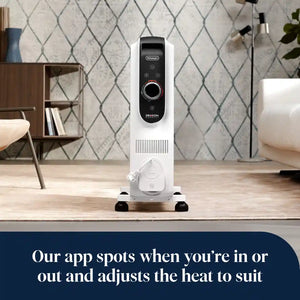 Delonghi Dragon Connect Smart 2.5kw Oil Filled Radiator with Wifi - White | TRD51025WIFI