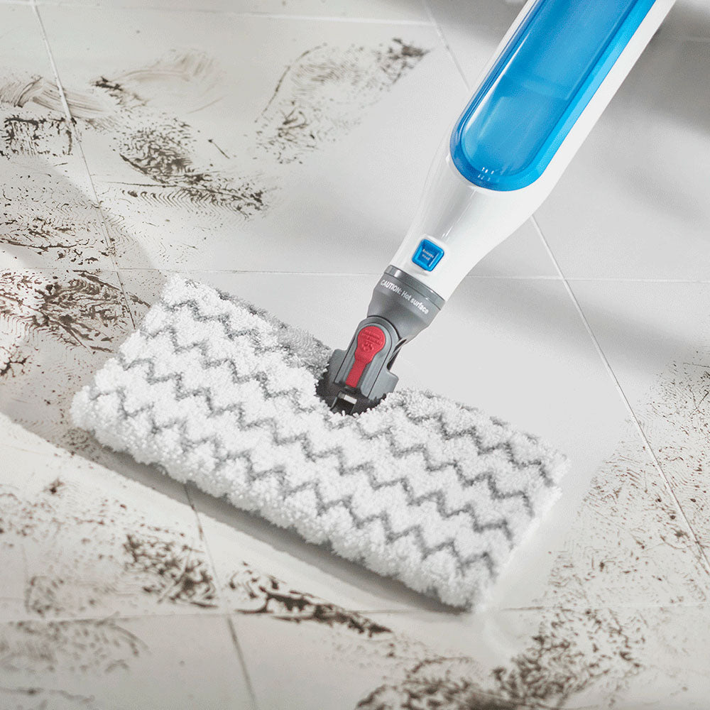 Shark Klik and Flip Manual Steam Pocket Mop - White & Blue | S6001UK