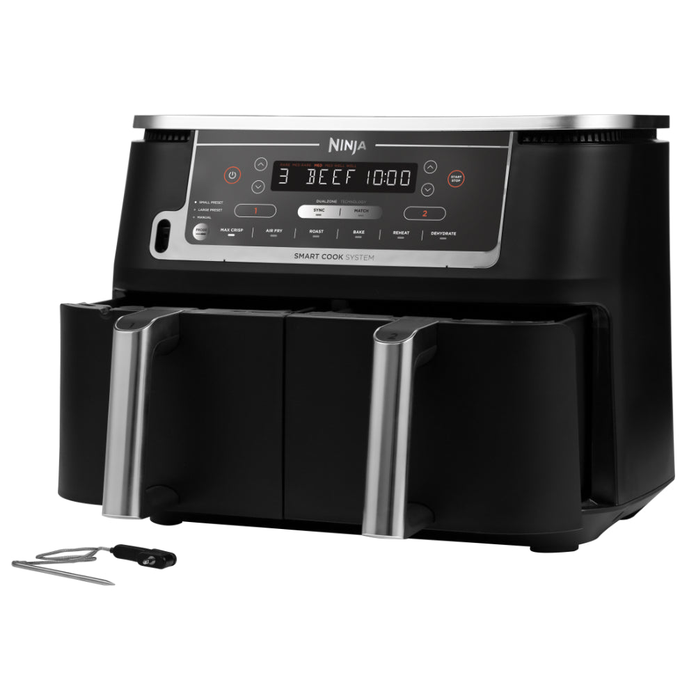 Ninja Foodi Max Dual Zone Air Fryer 9.5 Litre with Smart Cook Probe System | AF451UK