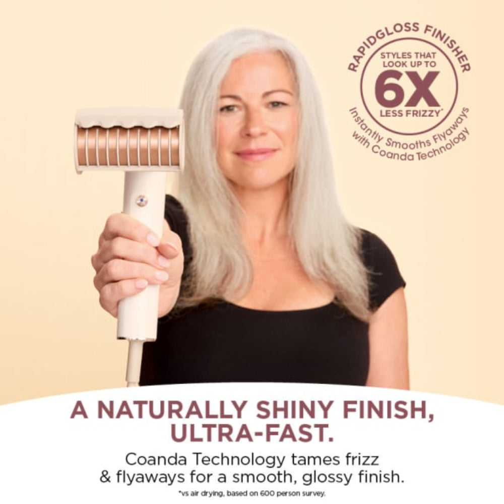 Shark SpeedStyle RapidGloss Finisher & High-Velocity Hair Dryer for Curly & Coily Hair | HD332UK
