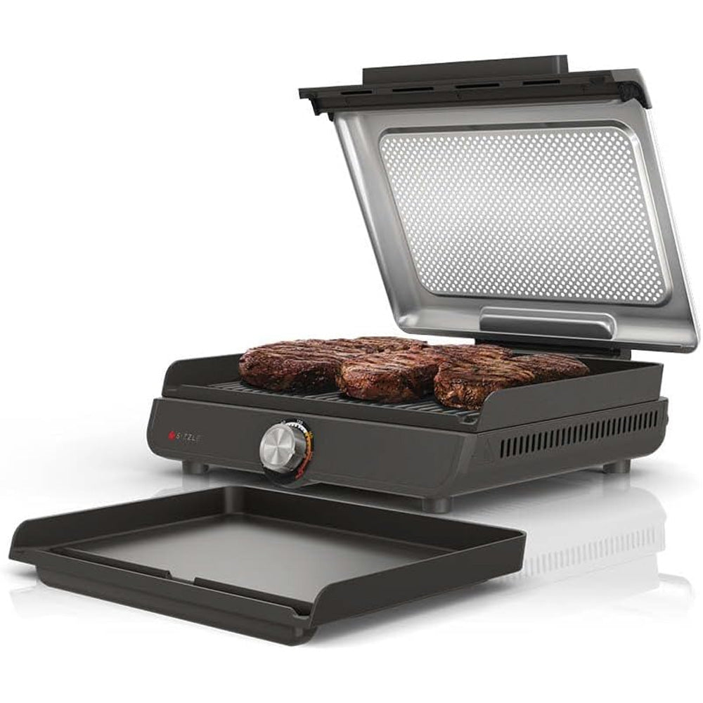 Ninja Sizzle Indoor Grill and Flat Plate - Black | GR101UK
