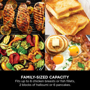 Ninja Sizzle Indoor Grill and Flat Plate - Black | GR101UK
