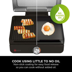 Ninja Sizzle Indoor Grill and Flat Plate - Black | GR101UK
