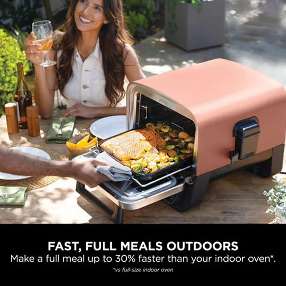 Ninja, Woodfire Electric Outdoor Oven, Artisan Pizza Maker and BBQ Smoker | OO101UK