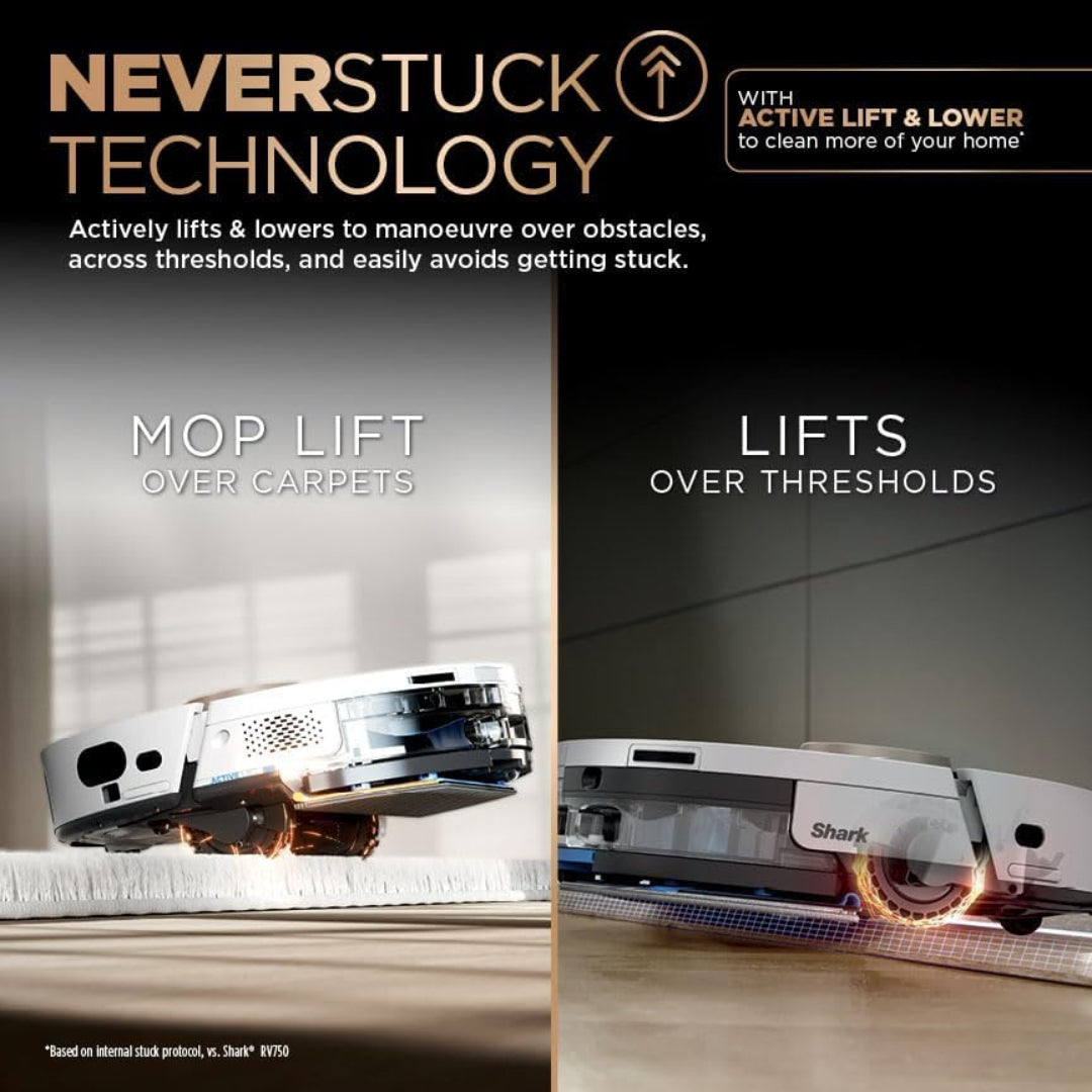 Shark PowerDetect NeverTouch Pro 2 in 1 Self-Empty Self Refill & Self Clean Robot Vacuum & Mop - White | RV2800ZEUKWH