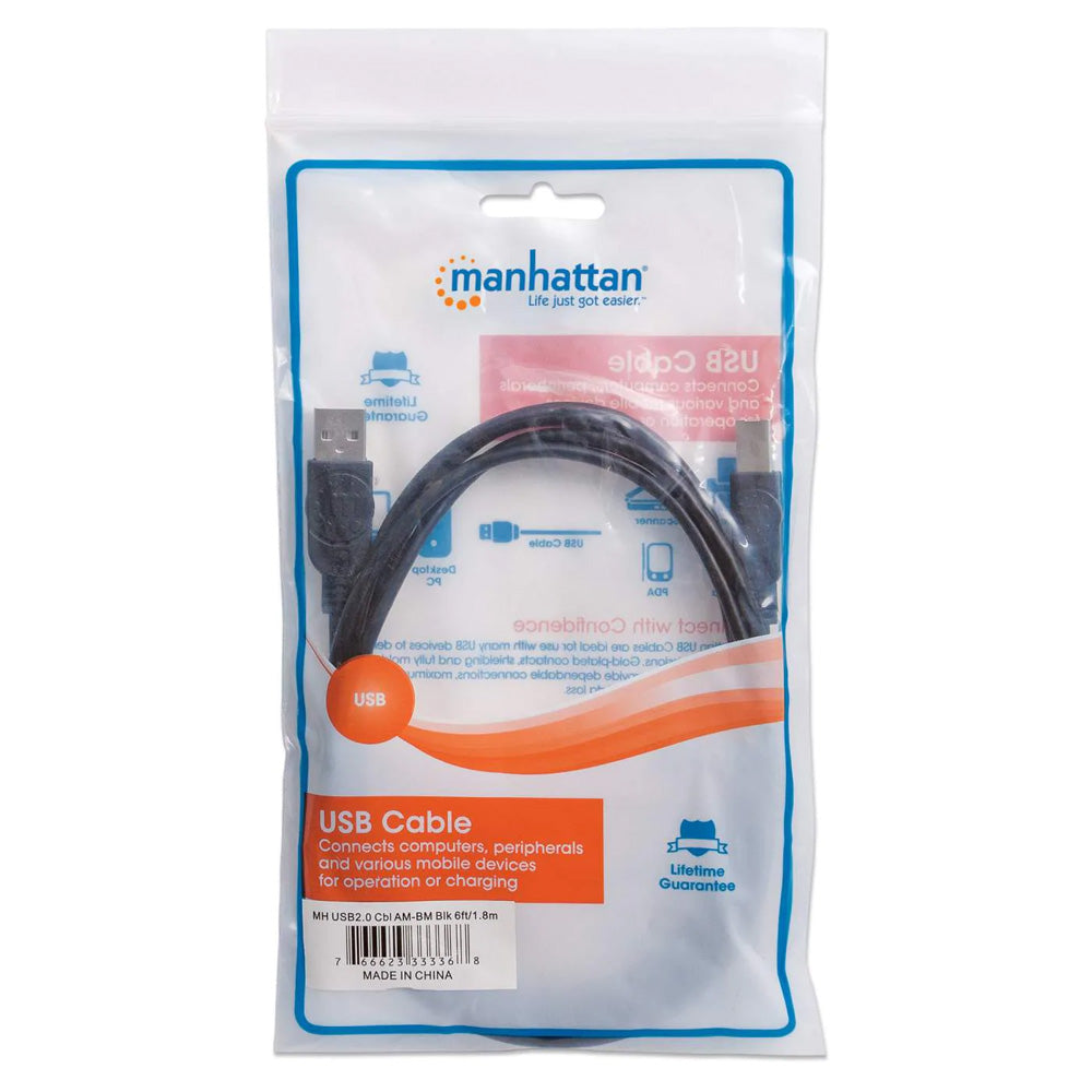Manhattan USB cable USB-A plug to USB-B plug USB 2.0 | 333368