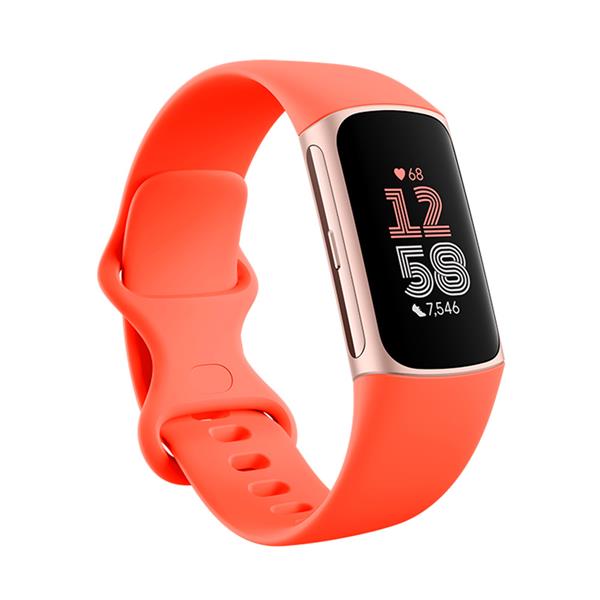 Fitbit Charge 6 Fitness Tracker - Coral / Champagne Gold | 79-GA05184-GB