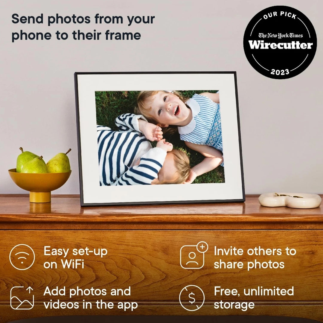 Aura Walden 15 Inch Dual Orientation Digital Wifi Photo Frame - Black | UKA110-MBLK