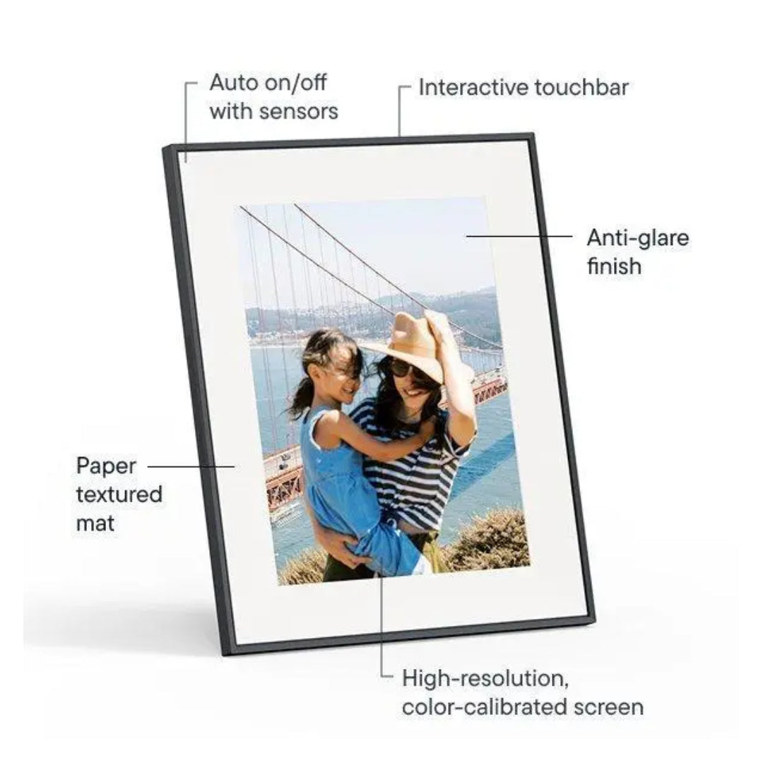 Aura Aspen 12 Inch WiFi Digital Photo Picture Frame - Clay Grey | AF215-MWHT