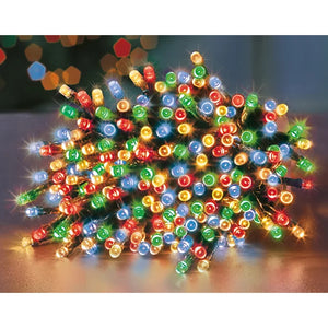 Premier 100 LED Battery Christmas Lights with Timer - Multi Coloured | FLB112383M
