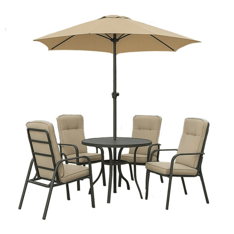 Euroactive Verona 4 Seater Round Garden Furniture Cushioned Set | EA11521
