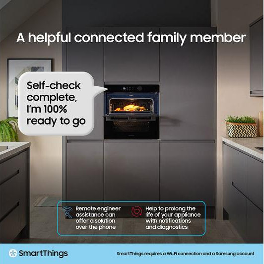 Samsung Series 4 Single Built In Smart Oven with Dual Cook - Stainless Steel | NV7B4430ZAS/U4