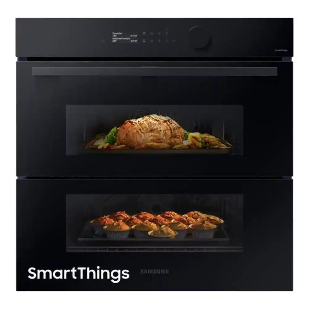 Samsung Series 5 Dual Cook Flex Electric Pyrolytic Smart Oven - Black | NV7B5750TAK/U4