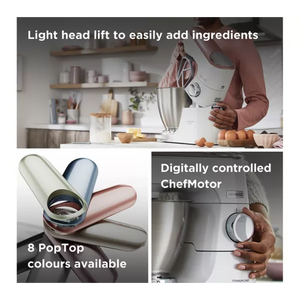 Kenwood Titanium Chef Baker XL Stand Mixer 1200W - White | KVL65.001WH