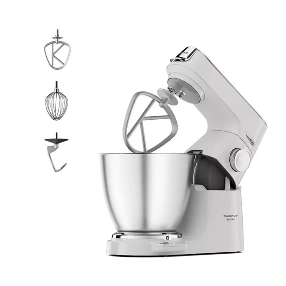 Kenwood Titanium Chef Baker XL Stand Mixer 1200W - White | KVL65.001WH
