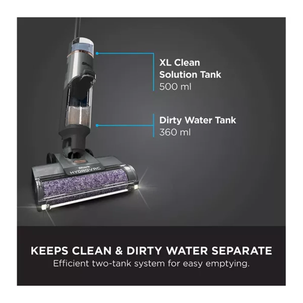 Shark HydroVac Cordless Vac Vacuum Cleaner - Charcoal Grey | WD210UK