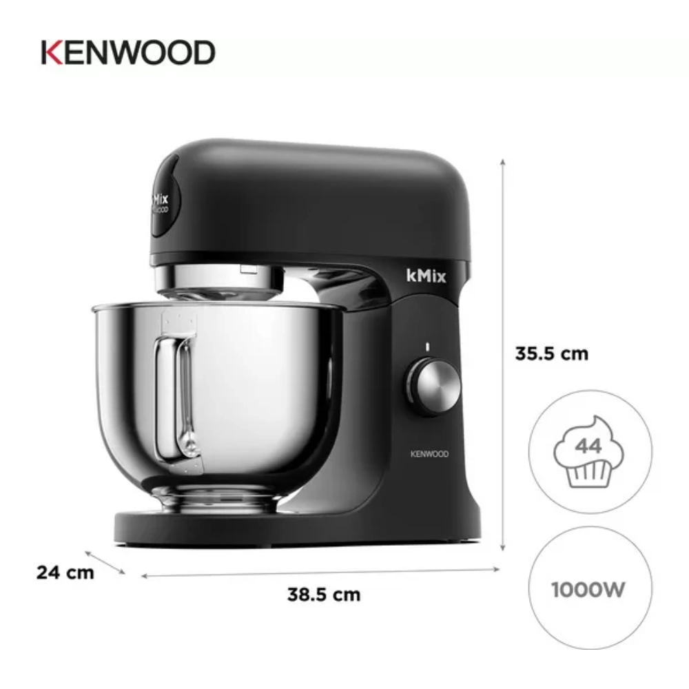 Kenwood kMix Stand Mixer 1000w - Sleek Black | KMX751ABK