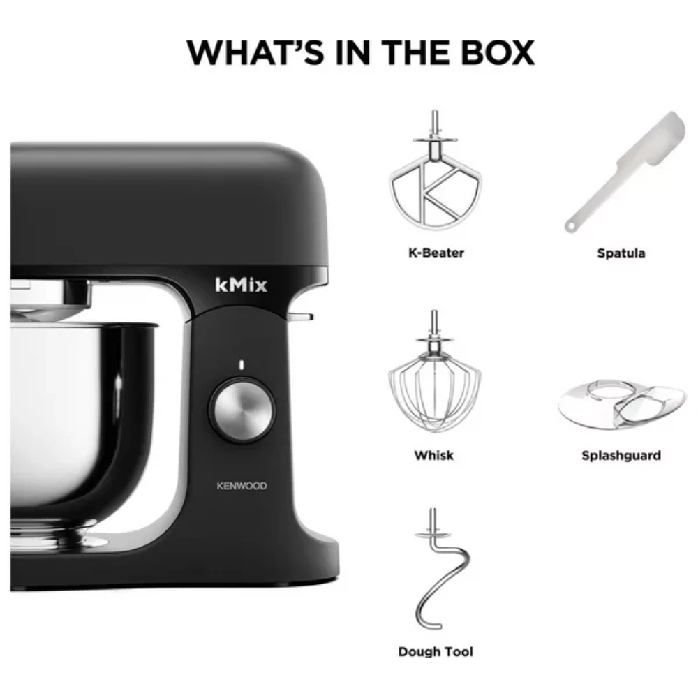 Kenwood kMix Stand Mixer 1000w - Sleek Black | KMX751ABK