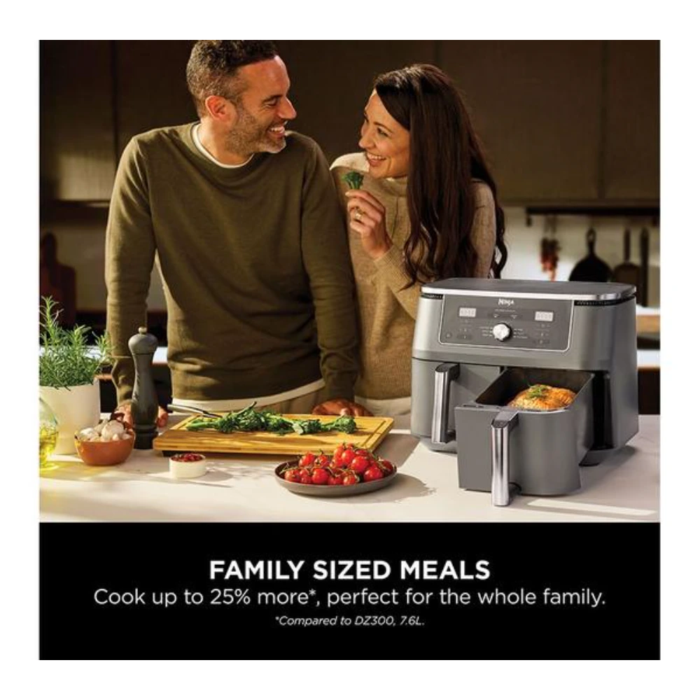 Ninja 9.5 Litre Foodi Max Dual Zone Air Fryer - All Black | DZ400UK