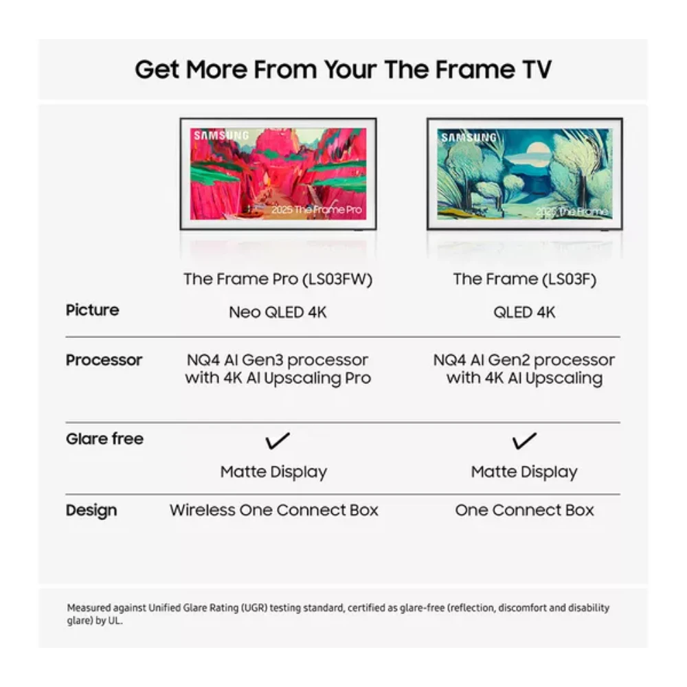 Samsung 50 Inch LS03D QLED 4K Smart Frame TV (2025) | QE50LS03FAUXXU