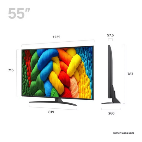 LG NANO81 55 Inch 4K UHD Nanocell Smart TV (2025) | 55NANO81A6A.AEK
