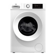 Beko 8kg white front-load washing machine with black drum, digital display panel, rotary dial and touch controls, model BW1O3821W