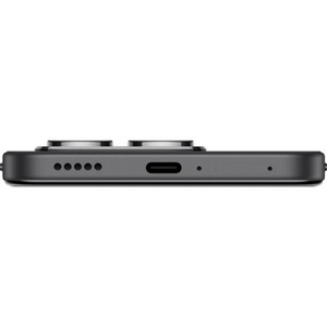Bottom view of Honor 400 Lite 5G smartphone in Velvet Grey showing USB-C port, speaker grilles, and microphone holes