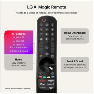 LG NU85 65 Inch 4K Smart TV - Charcoal Black | 65NU850B6LA.AEI