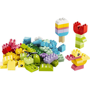 LEGO DUPLO Classic Colorful Creative Box 10479 - the fully built model on a plain background. 80 pieces. Ages 1½+.