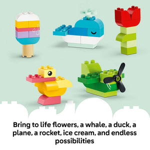 LEGO DUPLO Classic Colorful Creative Box 10479 - captioned product view. 80 pieces. Ages 1½+.