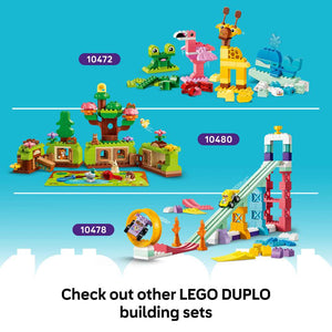 LEGO DUPLO Classic Colorful Creative Box 10479 - captioned product view. 80 pieces. Ages 1½+.
