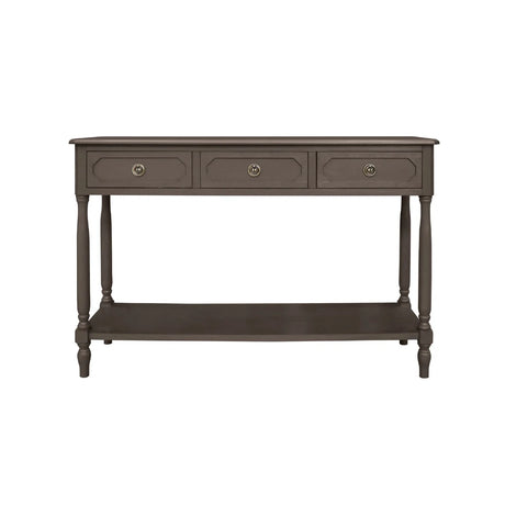 Macquillan 3 Drawer Console Table - Olive Brown | MQFN346