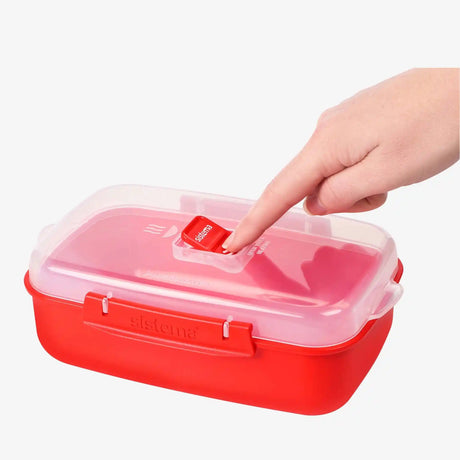 Sistema Microwave Rectangle Storage Box 1.25 Litre - Red | 1114