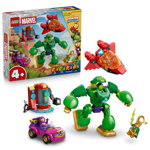 LEGO Disney Junior Marvel Loki vs. Team Iron Man 11211 - shown with its product box. 204 pieces. Ages 4+.