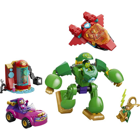 LEGO Disney Junior Marvel Loki vs. Team Iron Man 11211 - the fully built model on a plain background. 204 pieces. Ages 4+.