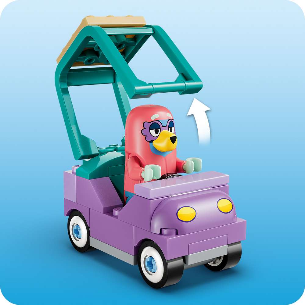 LEGO Bluey Grannies with Bingo and Bluey 11216 - close-up detail of the finished build. 80 pieces. Ages 4+.