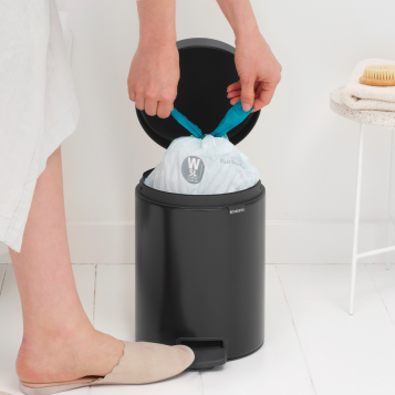 Brabantia Newicon 5 Litre Pedal Bin - Matt Black | 112928