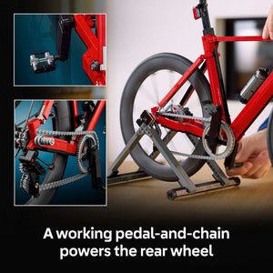 LEGO Icons Road Bike 11380 - captioned product view. 1015 pieces. Ages 18+.