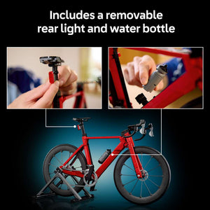 LEGO Icons Road Bike 11380 - captioned product view. 1015 pieces. Ages 18+.